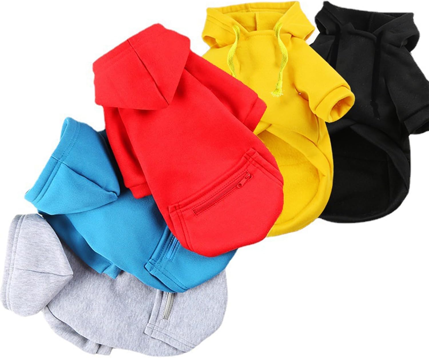Jecikelon Sudadera con capucha para perro de invierno con bolsillos, ropa cálida para perros pequeños, abrigo de chihuahua, ropa de cachorro y gato