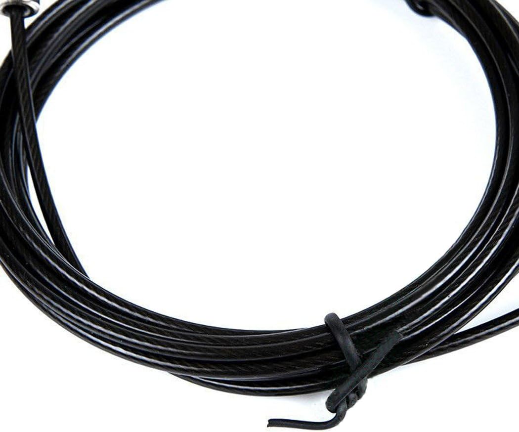 JUSTDOLIFE – Cuerda de fitness para interiores, cuerda de saltar ajustable de alta calidad de 9.84 pies con cable de velocidad rápida y asas de