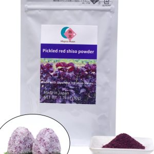 Mayca Moon Condimento de arroz con perilla roja en polvo Shiso rojo japonés (1.76 oz (50 g)) Mayca Moon Condimento de arroz con perilla roja en polvo Shiso rojo japonés (1.76 oz (50 g))