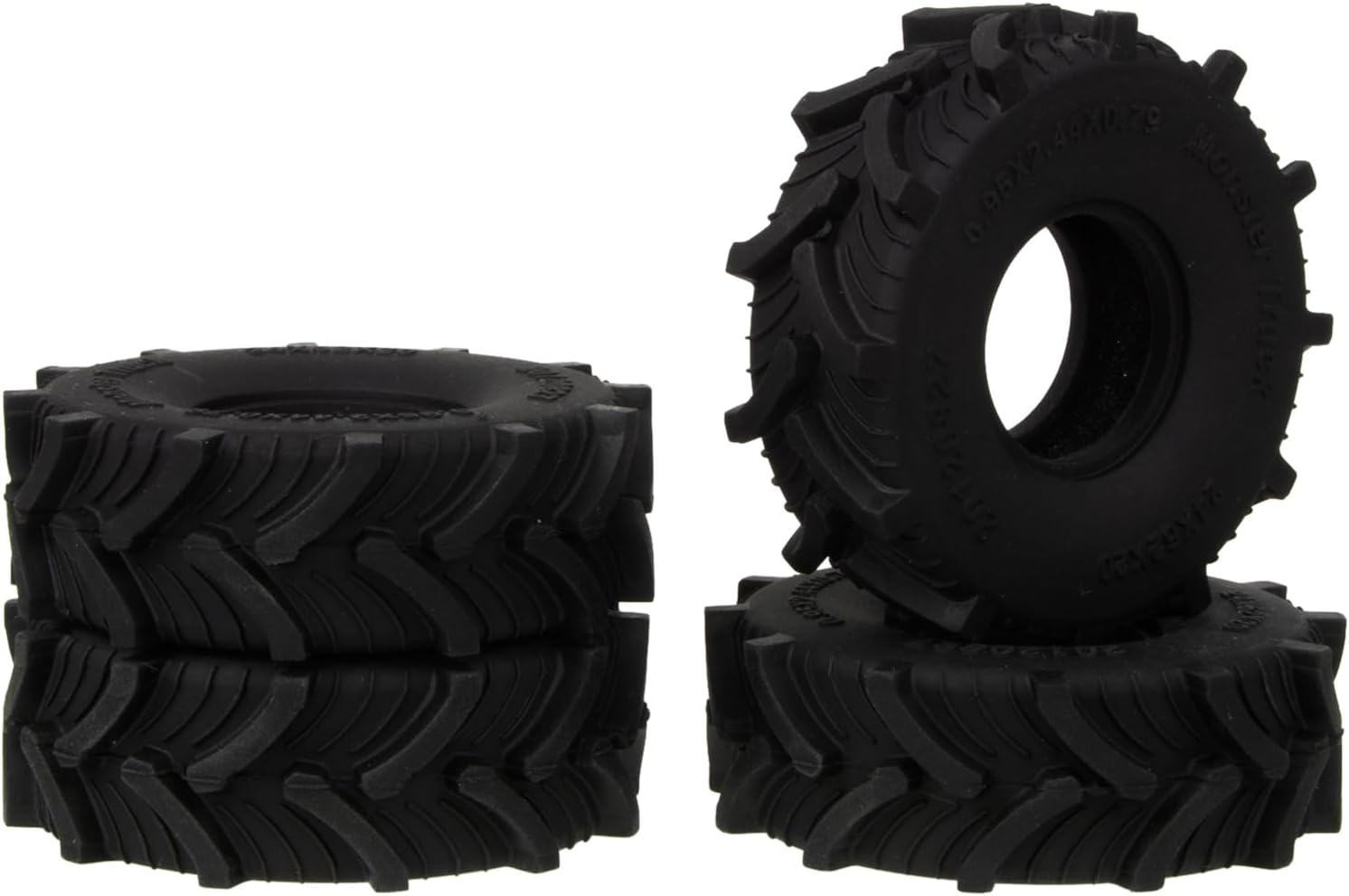 HobbyMarking 1.0 Crawler Mud Terrain 2.441 in Neumáticos de goma suave para 118 Axial SCX24 TRX4M Defender Bronco Deadbolt B17 FCX24 124 RC Crawler