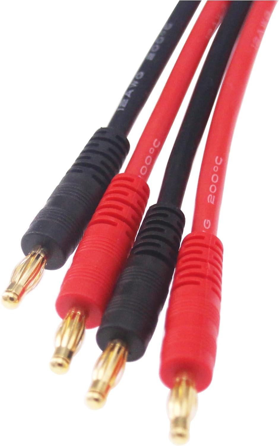 2 unids EC8 Conector Plug a 0.157 in Banana Plugs Carga Batería Cable Adaptador Cable 12awg 11.8 in
