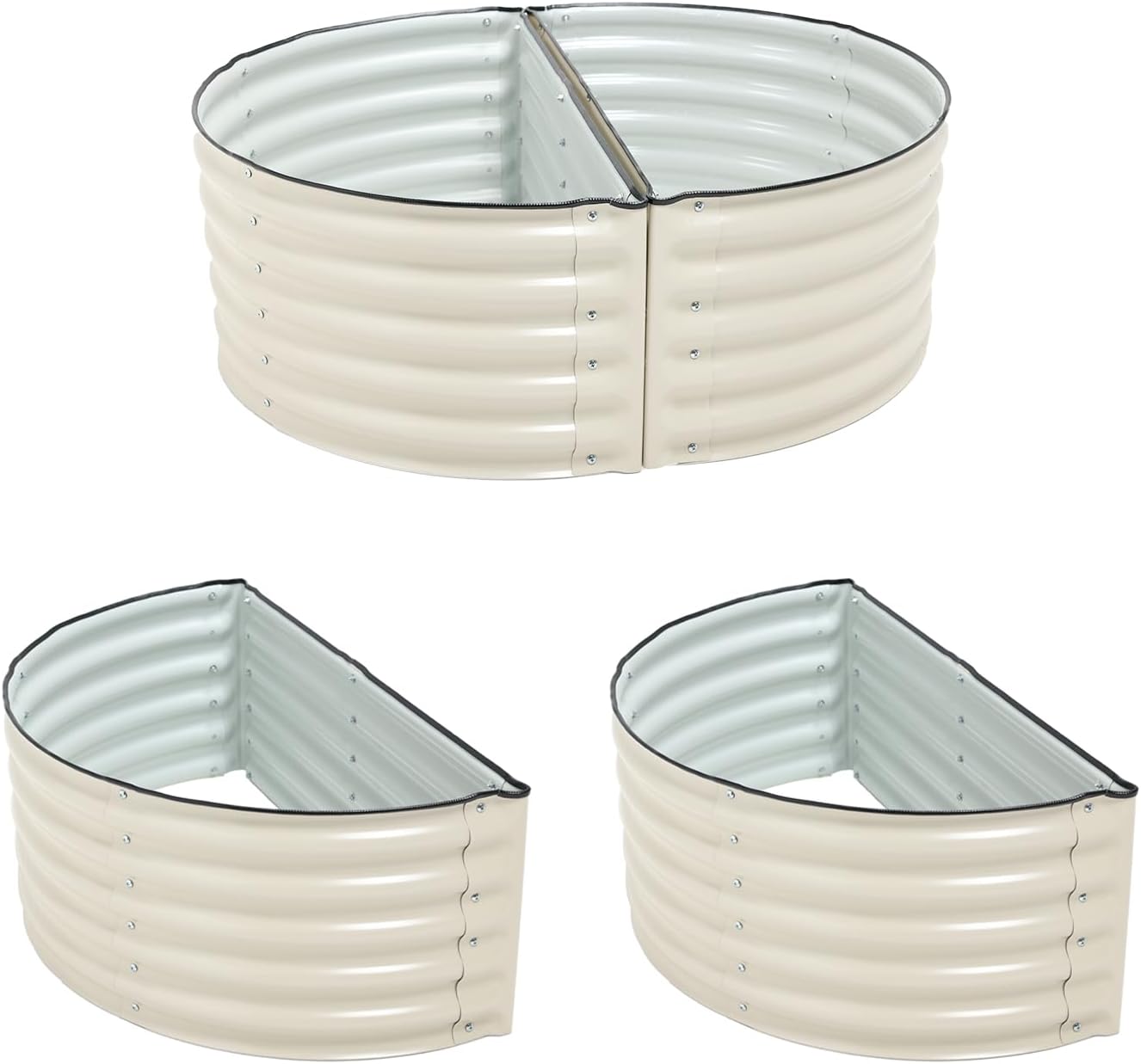 Aoodor Cama de jardín elevada de metal, 42 pulgadas de largo x 24 pulgadas de ancho x 17 pulgadas de alto, maceta de jardín para exteriores, para