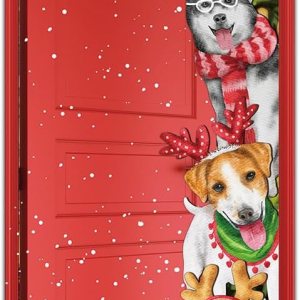 Divertida cubierta de puerta de perros de Navidad, pancarta grande de Feliz Navidad, decoración de carteles de Navidad para el hogar, tienda, Divertida cubierta de puerta de perros de Navidad, pancarta grande de Feliz Navidad, decoración de carteles de Navidad para el hogar, tienda,