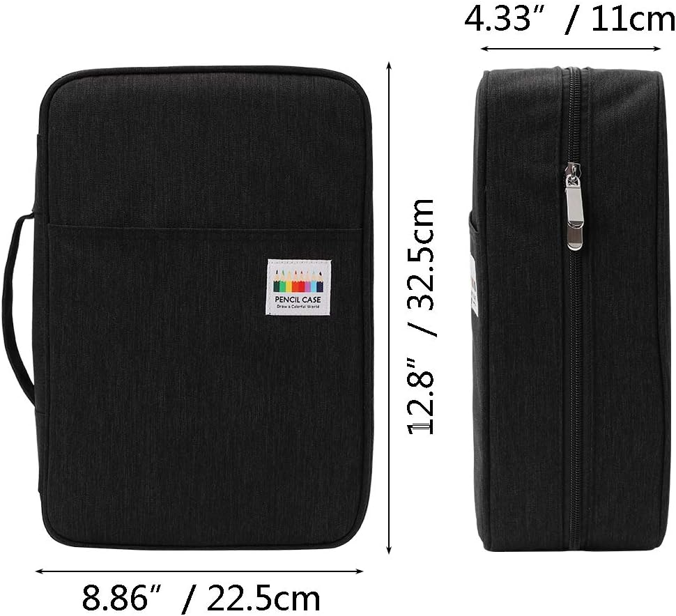 JAKAGO Estuche de 304 ranuras para lápices de colores, bolsa de almacenamiento de gran capacidad para pintor de artistas, organizador multifuncional