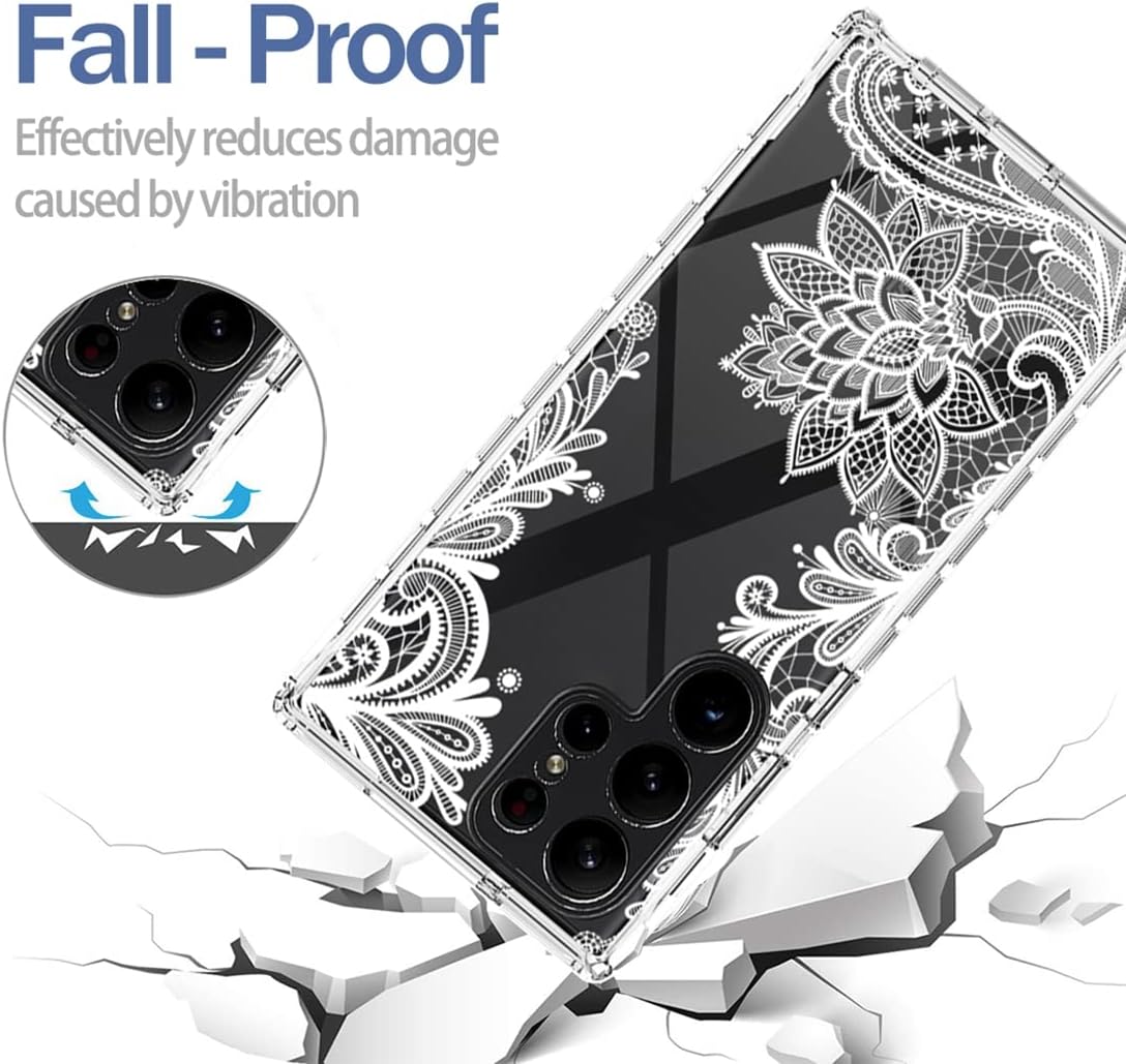 Tothedu Funda para Samsung Galaxy S23 Ultra 5G, Samsung S23 Ultra con protector de pantalla de vidrio templado, funda protectora de cuerpo completo
