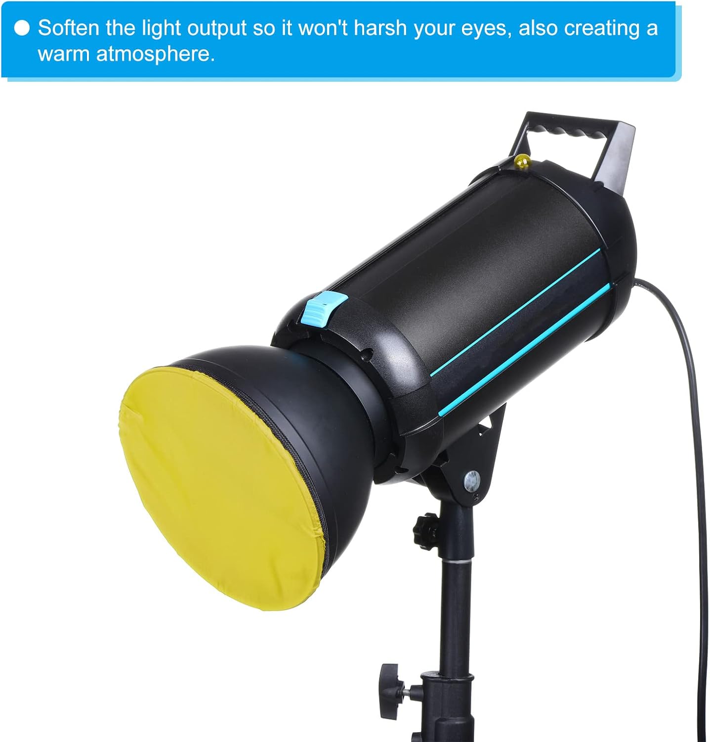 PATIKIL Cubierta de lámpara difusora suave de 7 pulgadas y 7.1 in, paquete de 4 difusores de tela, reflector estroboscópico, calcetín para luz de