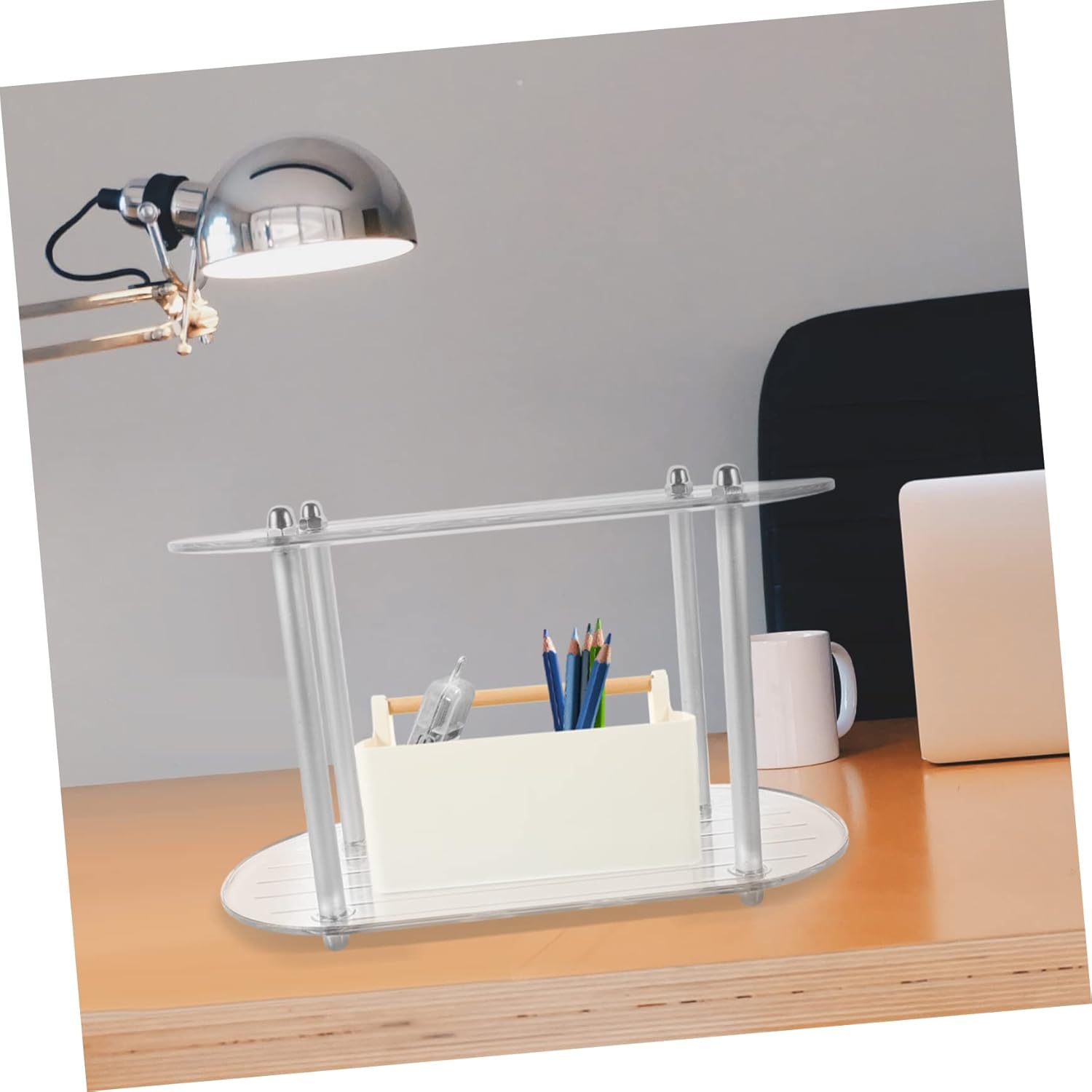 DOITOOL Estante de múltiples capas para gabinete, organizador de ducha, estante de cristal, gabinete de vidrio, gabinete de exhibición de vidrio,
