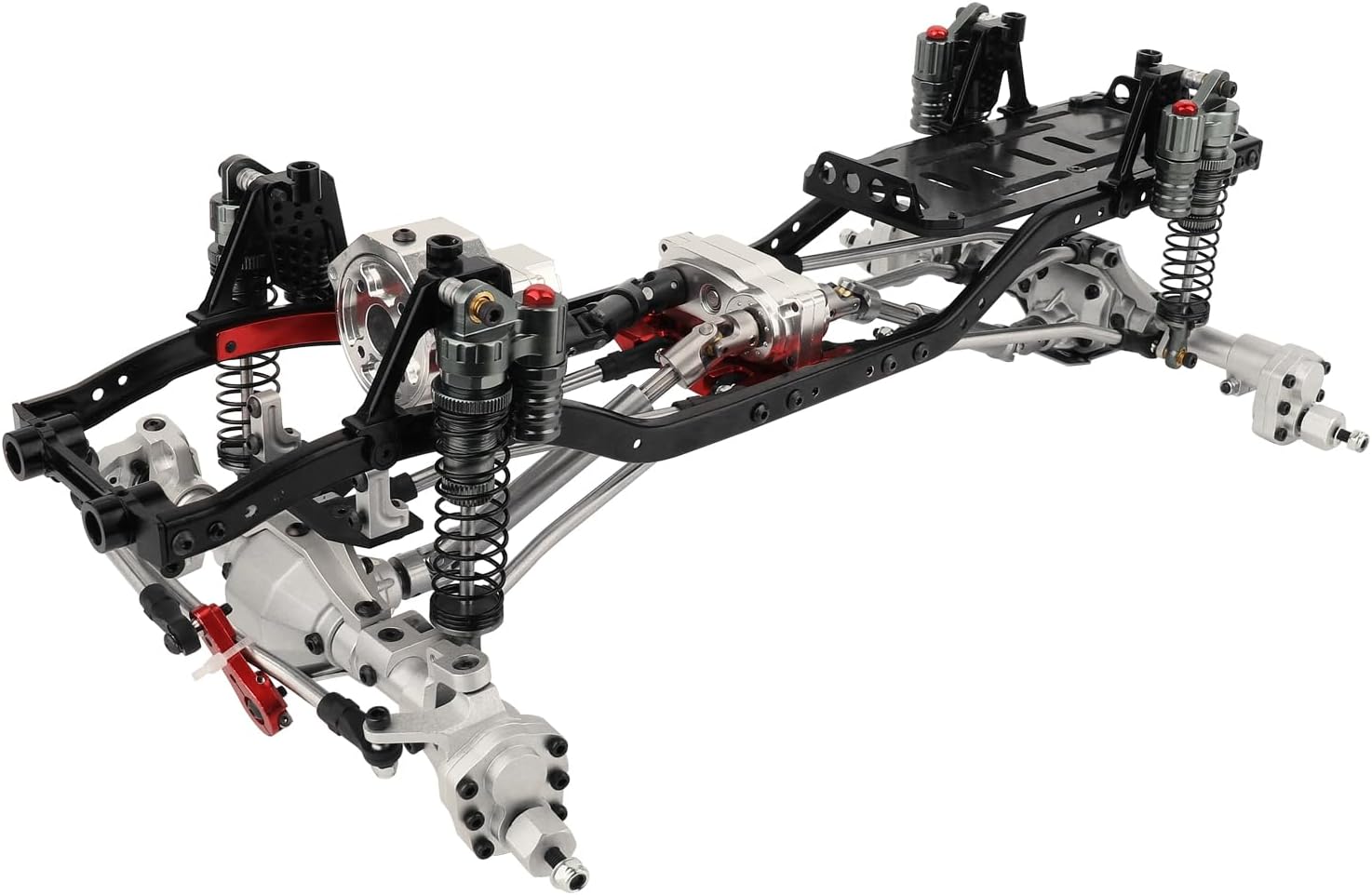 RZXYLRC 110 SCX10 II Marco de chasis de metal Control remoto Modelo de coche Simulación Escalada Actualización de coche Kit de reparación Piezas con