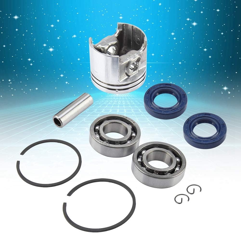 TOPINCN 37mm Piston Rings Bearing OilKit for STIHL 017 MS170 Chainsaw, OilBearingsCarburetor Replacement for Grass Cutter and Lawn Mower