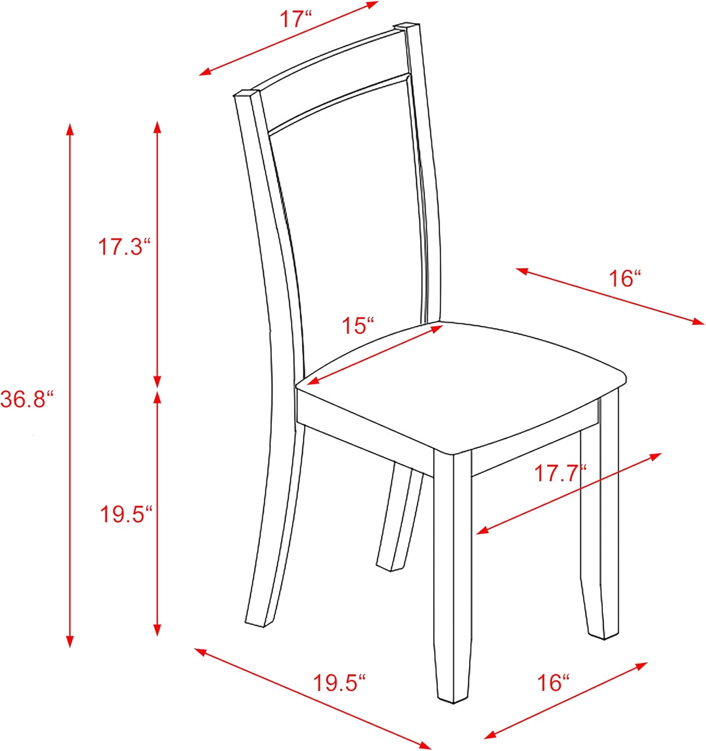 East West Furniture Monza Parson – Juego de 2 sillas acolchadas de tela de lino color caqui oscuro, estilo jacobeo envejecido