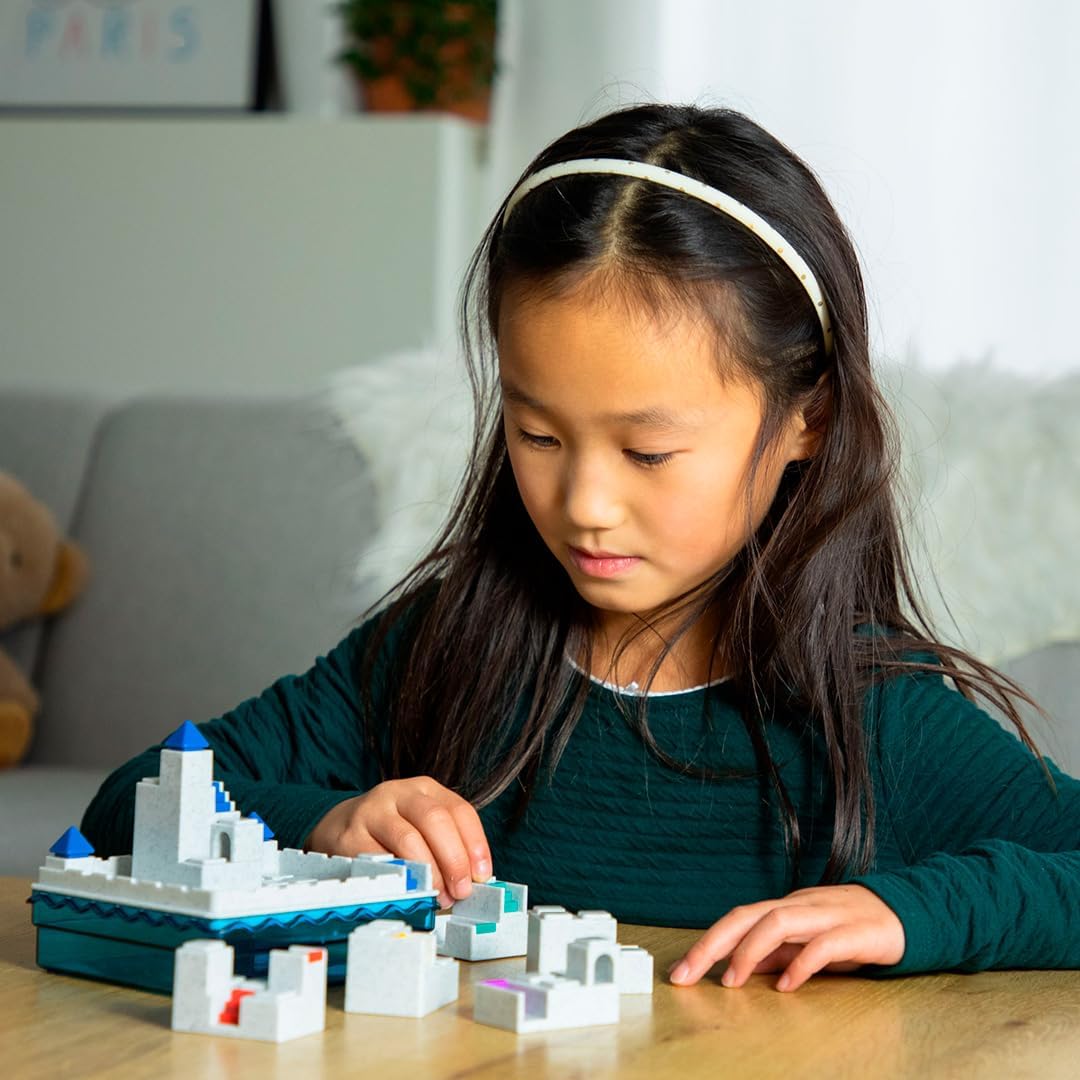SmartGames Atlantis Escape un juego de viaje de construcción de caminos en 3D para niños y adultos, un juego de desarrollo de habilidades cognitivas