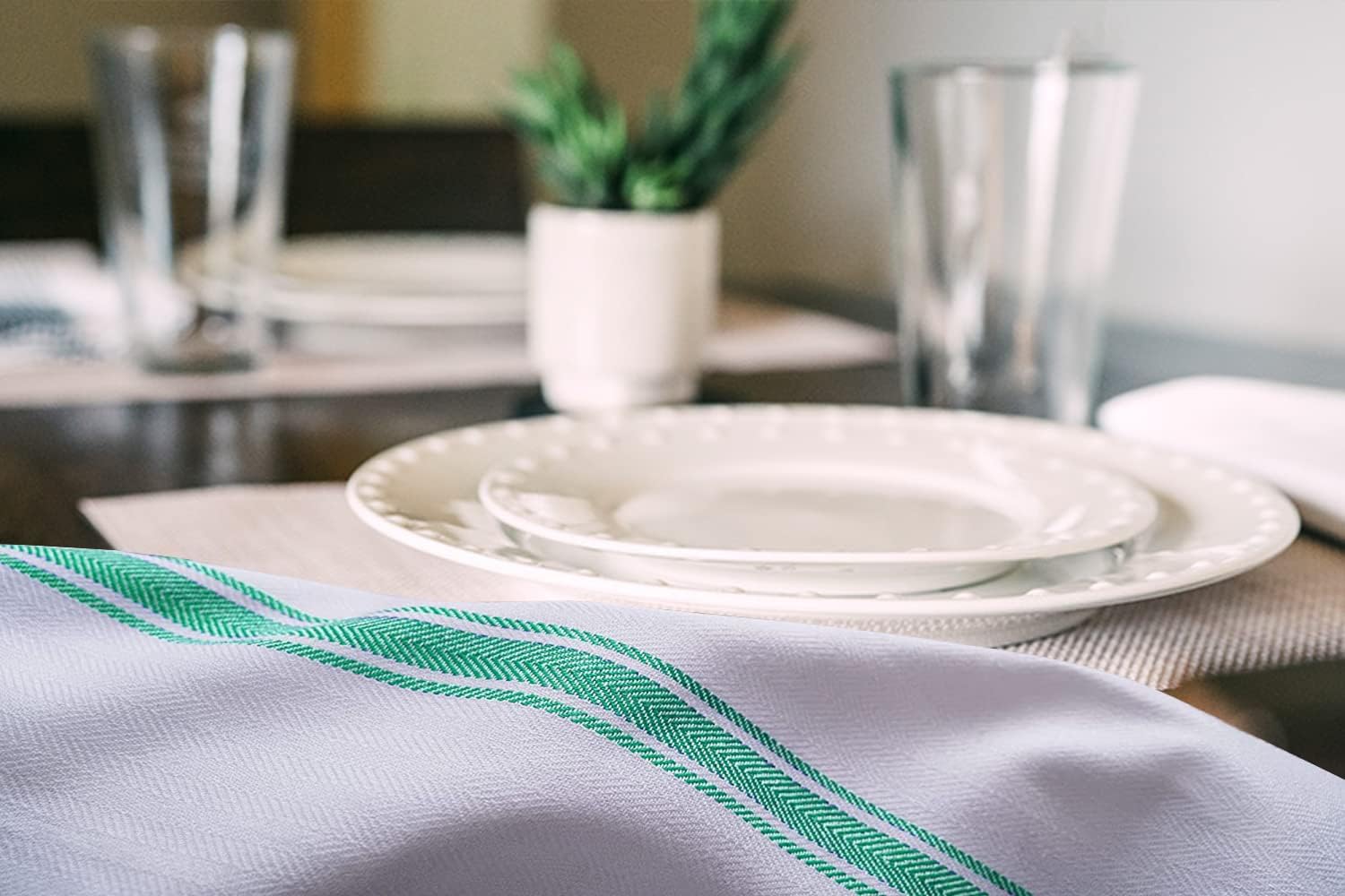Avalon – Juego de 15 paños de cocina de lino suave y absorbente, 15 x 25 pulgadas, 100 % algodón, toallas de cocina, paños de cocina, paños de