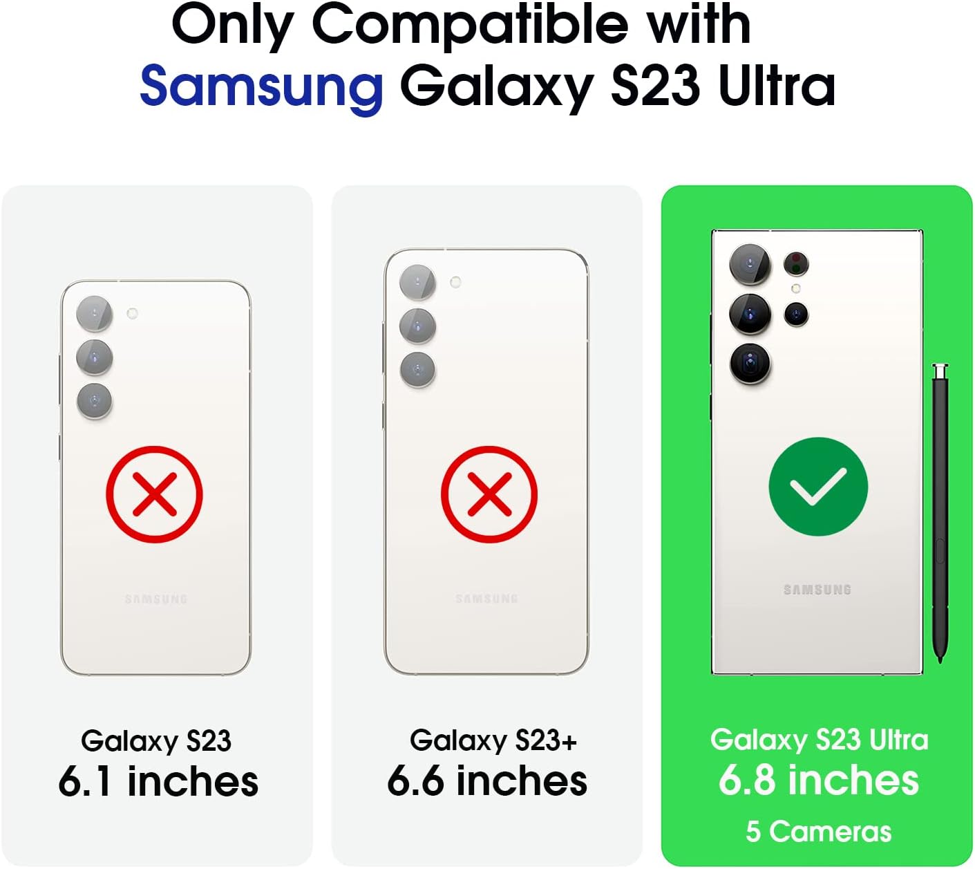 Funda compatible con Samsung Galaxy S23 Ultra, diseño delgado de silicona de 6.8 pulgadas, funda protectora elegante con forro de microfibra suave
