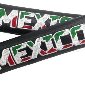 2 fundas para cinturón de seguridad, almohadillas de hombro para bandera de México, decoración de bandera de México, accesorios interiores de 2 fundas para cinturón de seguridad, almohadillas de hombro para bandera de México, decoración de bandera de México, accesorios interiores de