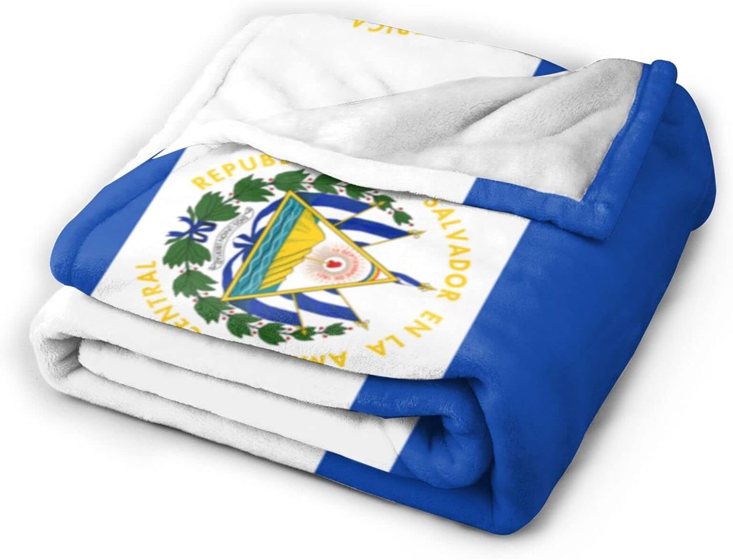 Manta de franela con diseño de bandera de El Salvador, suave y afelpada, acogedora manta de franela para sofá, cálida y decorativa