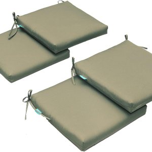 QILLOWAY Cojines de asiento cuadrados de espuma para sillas de comedor y exteriores, para todo tipo de clima, 17 pulgadas de largo x 17 pulgadas de QILLOWAY Cojines de asiento cuadrados de espuma para sillas de comedor y exteriores, para todo tipo de clima, 17 pulgadas de largo x 17 pulgadas de