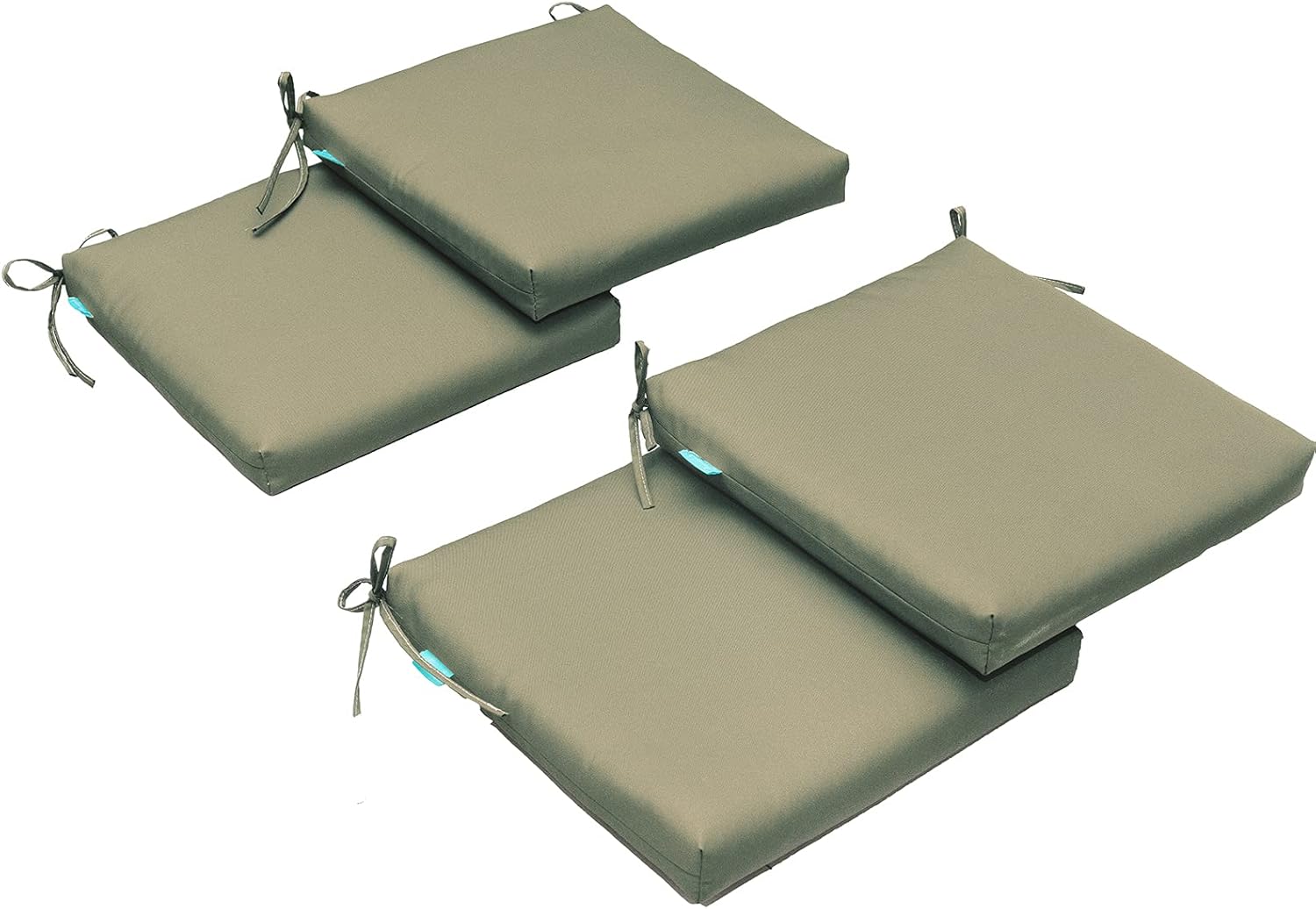 QILLOWAY Cojines de asiento cuadrados de espuma para sillas de comedor y exteriores, para todo tipo de clima, 17 pulgadas de largo x 17 pulgadas de