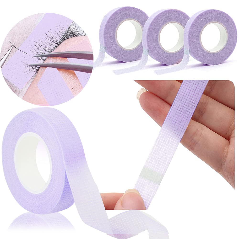6 rollos de extensiones de pestañas debajo de los ojos, cinta EBANKU de tela transpirable, cinta adhesiva de microporos para pestañas, suministro de
