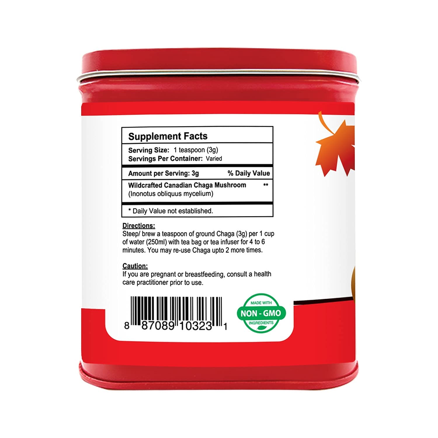 NUTRIDOM CHAGA Mushroom Tea Molind_Wild Harvest_5.64 oz