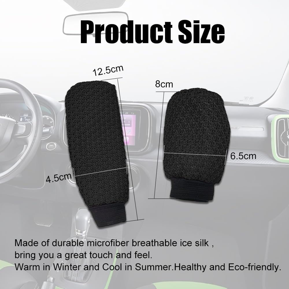 Funda para pomo de palanca de cambios y funda para freno de mano para automóvil, protector antideslizante para palanca de cambios de freno de mano,