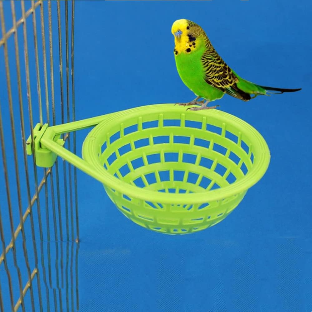 3pcs plástico canario nido de pájaro nido de plástico hueco colgante jaula huevos eclosión herramienta aves cría cabaña nido cacerola (verde)