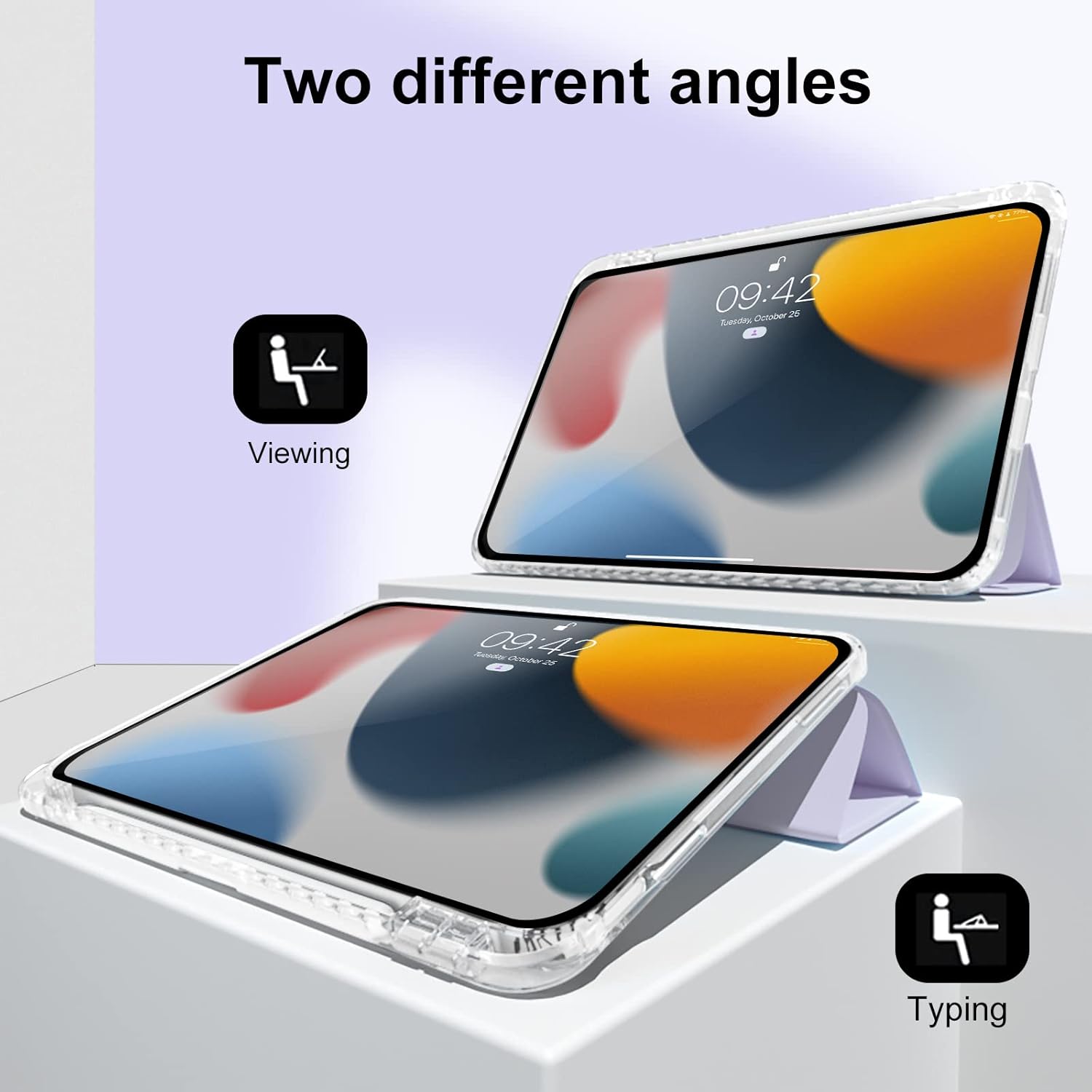 MYGROO Funda para iPad Air de 11 pulgadas 2024, iPad Air de 5 generación 2022 con soporte para lápices, funda Air de 4 generación 2020, funda