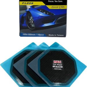 PAX 10 parches sesgados para camiones de 3.937 x 3.937 in, reparación de neumáticos para pinchazos, prevención de neumáticos planos, herramienta de PAX 10 parches sesgados para camiones de 3.937 x 3.937 in, reparación de neumáticos para pinchazos, prevención de neumáticos planos, herramienta de