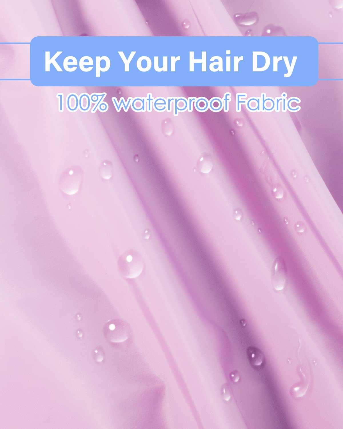 Aquior Gorro de ducha extra ajustable para mujer, de doble capa, impermeable, reutilizable, tamaño grande, para todo tipo de cabello, para niñas,