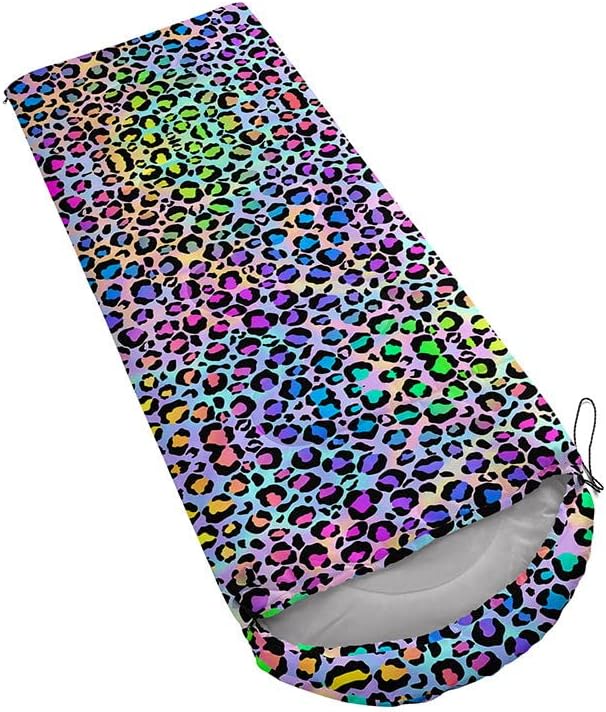 Datura home Saco de dormir para niños y adultos, patrón de piel de jirafa marrón, ligero, cálido, portátil, exterior, impermeable, resistente al
