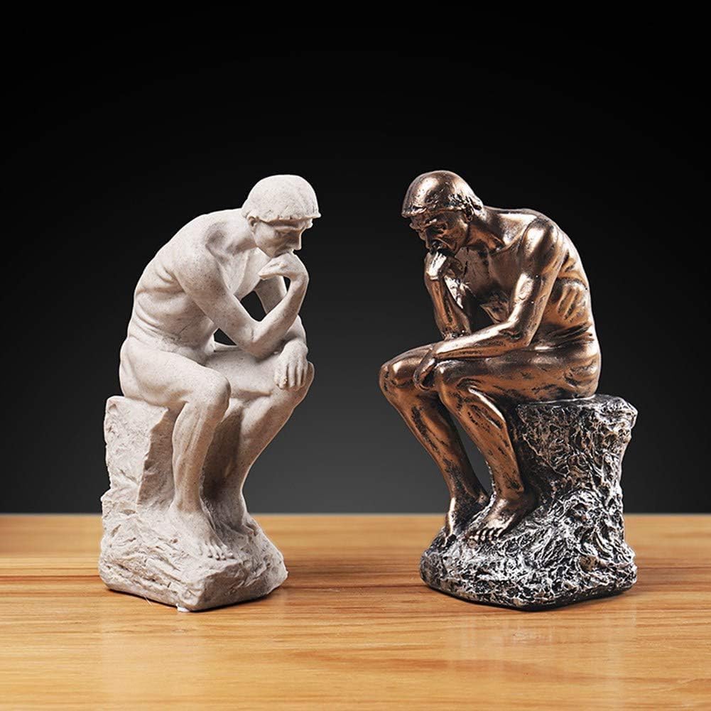 Aendu Creative Thinker – Estatuas individuales para decoración de sala de estar, 9.6 pulgadas de alto, escultura única que mejora la creatividad y