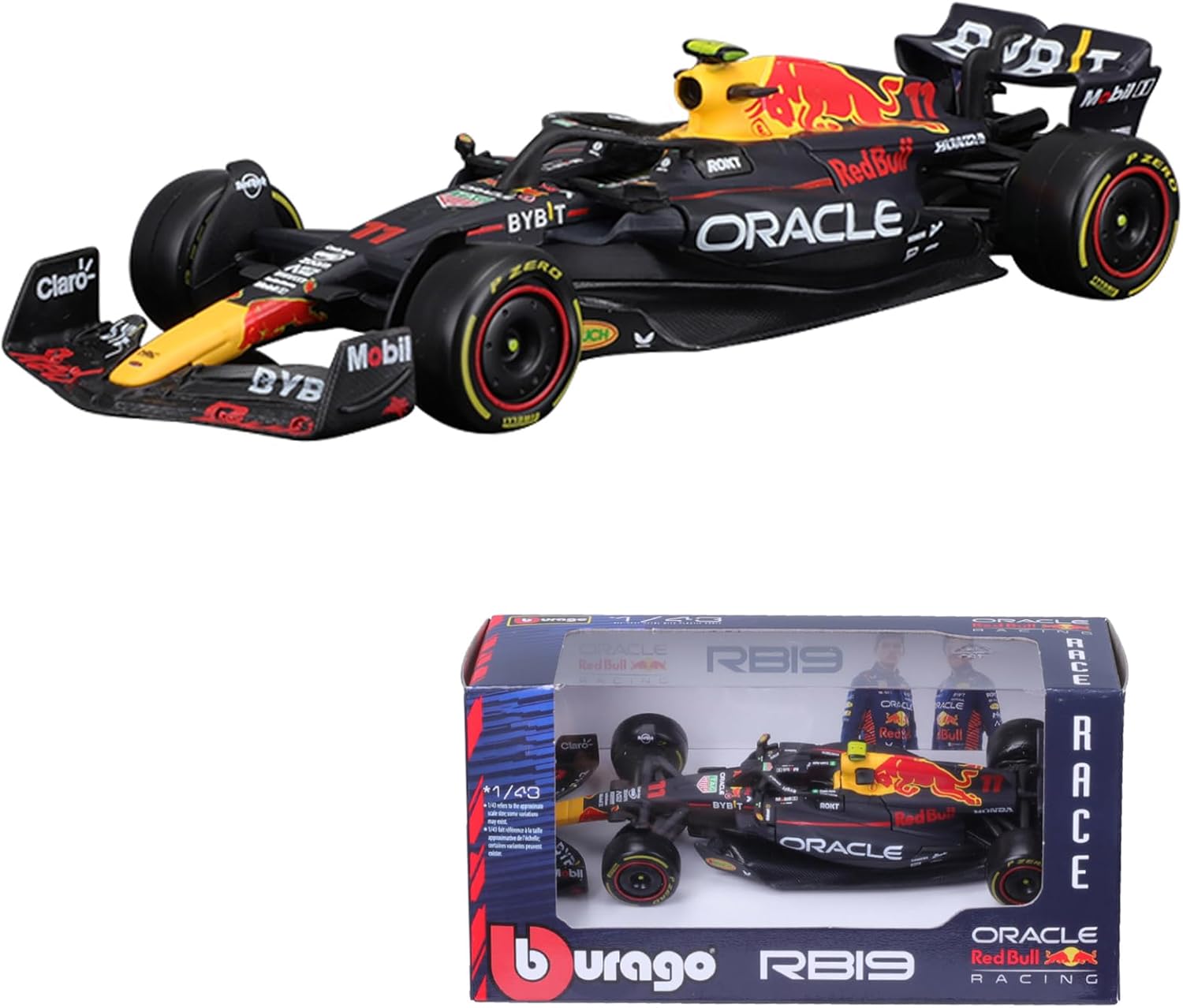 Bburago 143 2023 F1 Red Bull RB19 No. #11 Sergio Pérez Ferrari Mercedes Formula Racing Aleación Coche Diecast Modelo (RB19 No.#11)