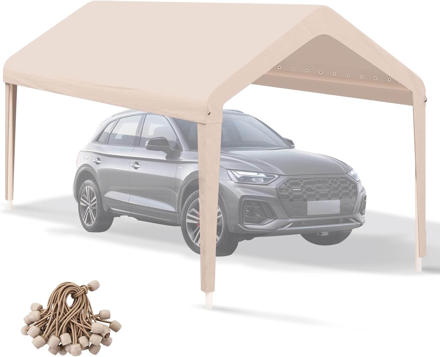 Toldo para cochera de 12 x 20 pies, funda de repuesto resistente, cubierta de refugio de garaje 800D Oxford, impermeable y con protección UV, lona