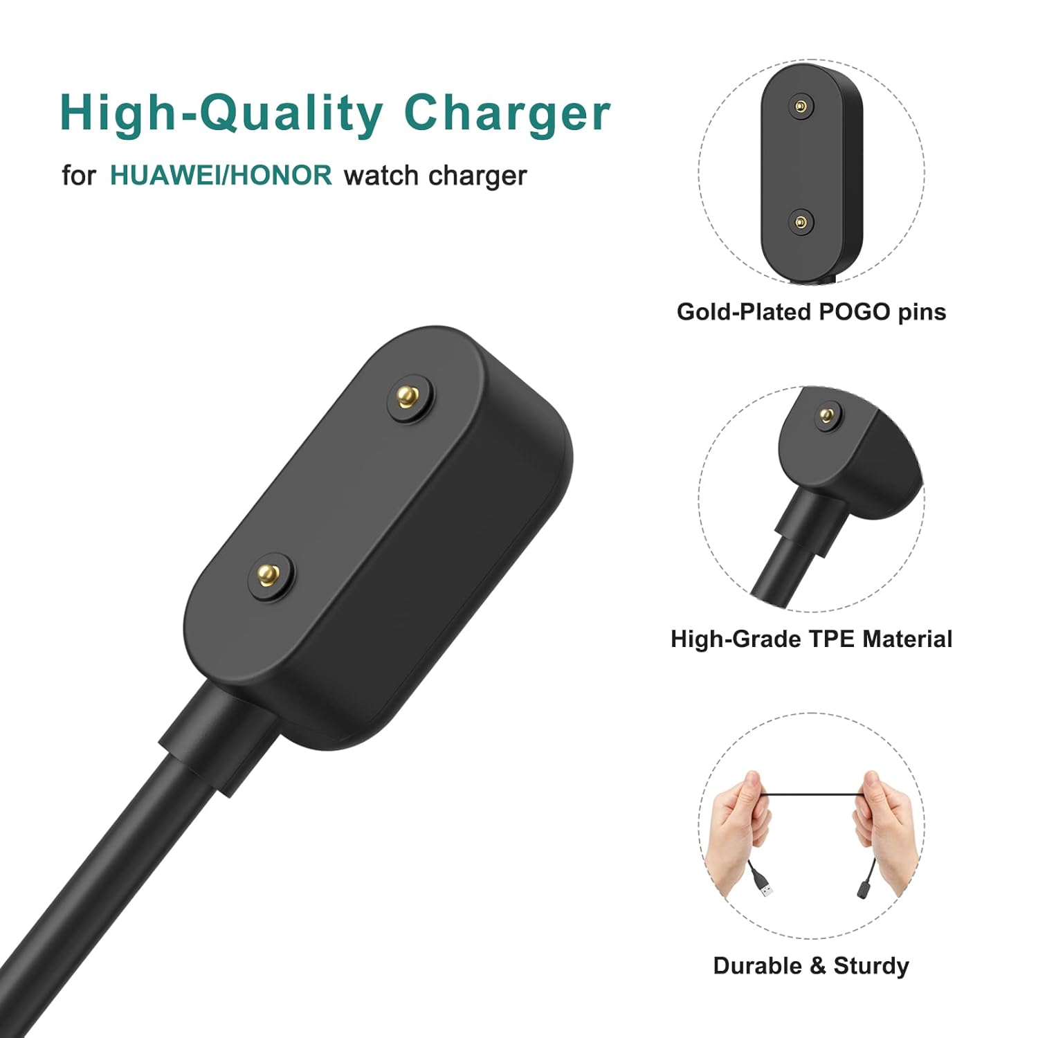 IEOVIEE Cargador compatible con Huawei Watch FitFit 2Fit NewFit MiniFit Elegant, Huawei Band 766 Pro, Honor Band 6Watch ES – Cable de carga
