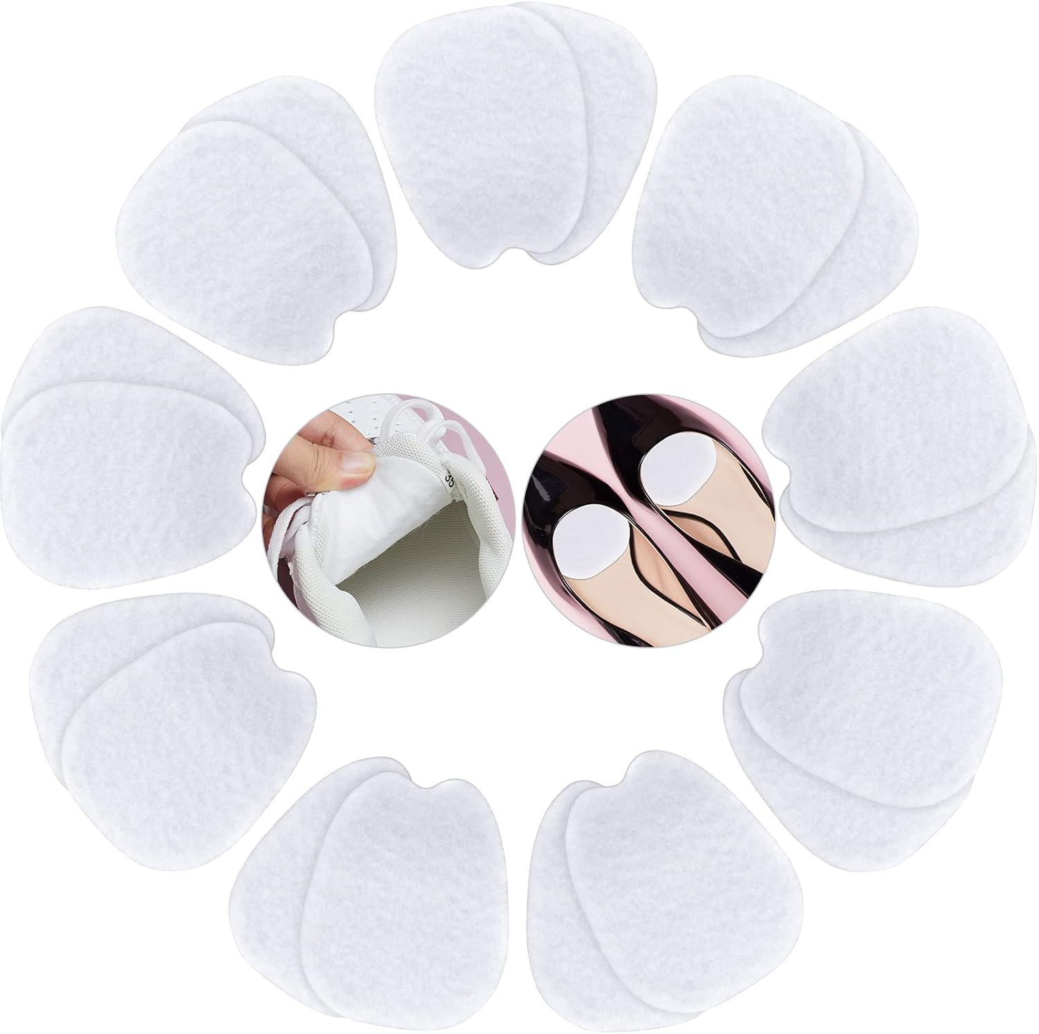 9 pares de almohadillas de fieltro para lengua para zapatos, almohadillas adhesivas para lengua para zapatos, almohadillas antideslizantes para