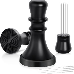 2 en 1 herramienta WDT mejorada Espresso con base de ondulación de café, juego de herramientas de distribución de expreso, 10 agujas de acero 2 en 1 herramienta WDT mejorada Espresso con base de ondulación de café, juego de herramientas de distribución de expreso, 10 agujas de acero