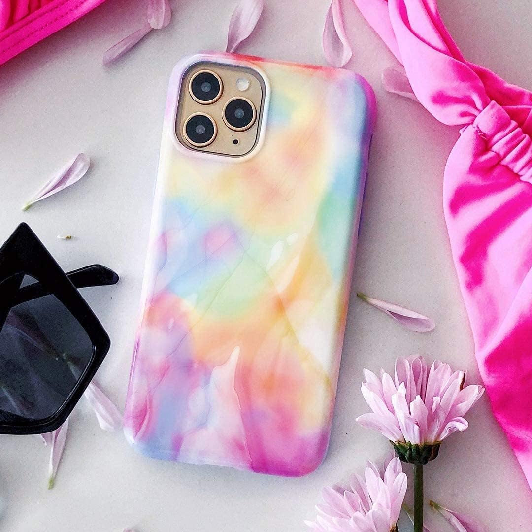 Velvet Caviar Funda diseñada para iPhone 13 Pro, teñido anudado pastel probada en caídas de 10 pies compatible con MagSafe – forro protector de