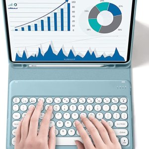 Funda para iPad Pro 12.9 202220212020 con teclado, compatible con iPad Pro de 12.9 pulgadas de 654 generación, teclas redondas, imán desmontable, Funda para iPad Pro 12.9 202220212020 con teclado, compatible con iPad Pro de 12.9 pulgadas de 654 generación, teclas redondas, imán desmontable,