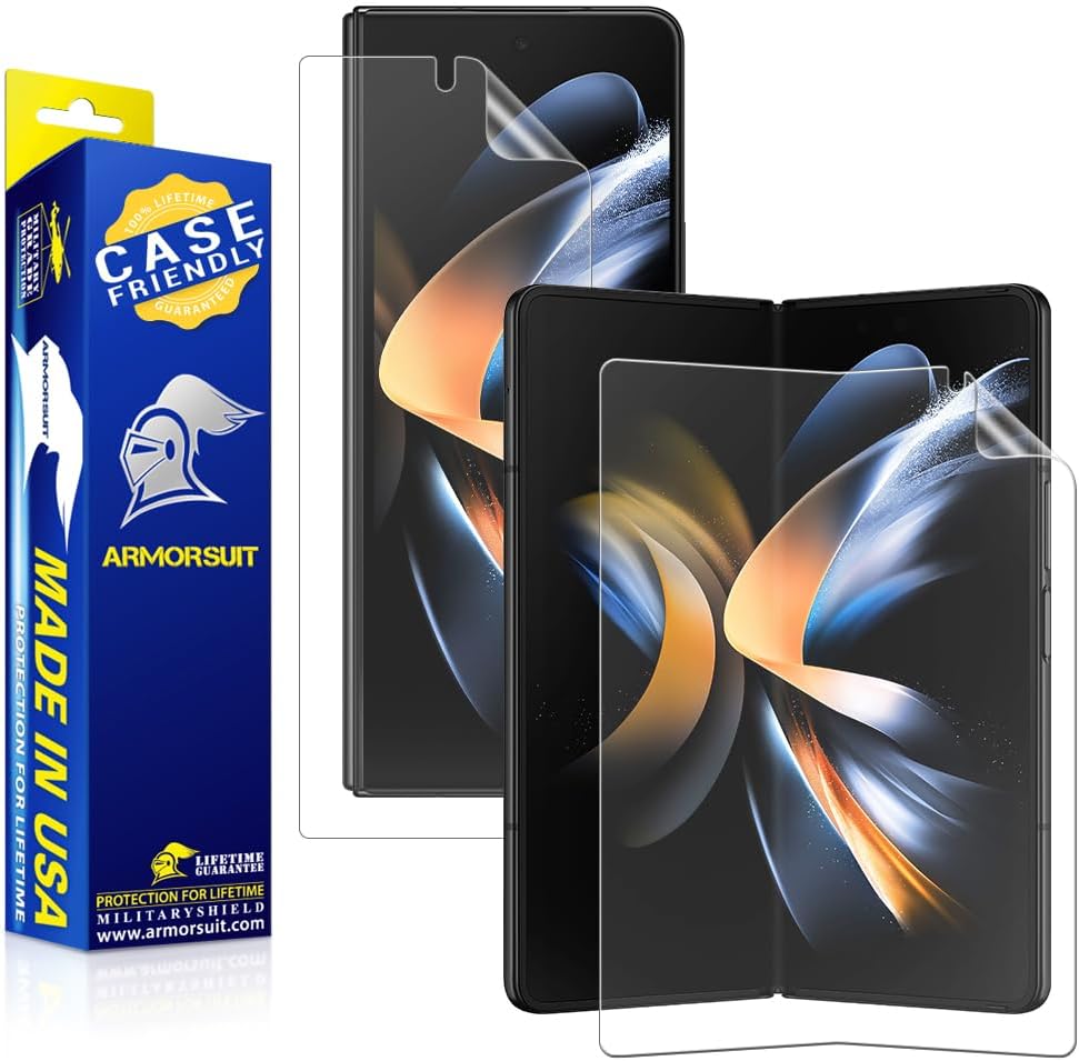 ArmorSuit MilitaryShield – Protector de pantalla antirreflejo diseñado para Samsung Galaxy Z Fold 4 5G, película mate compatible con fundas,