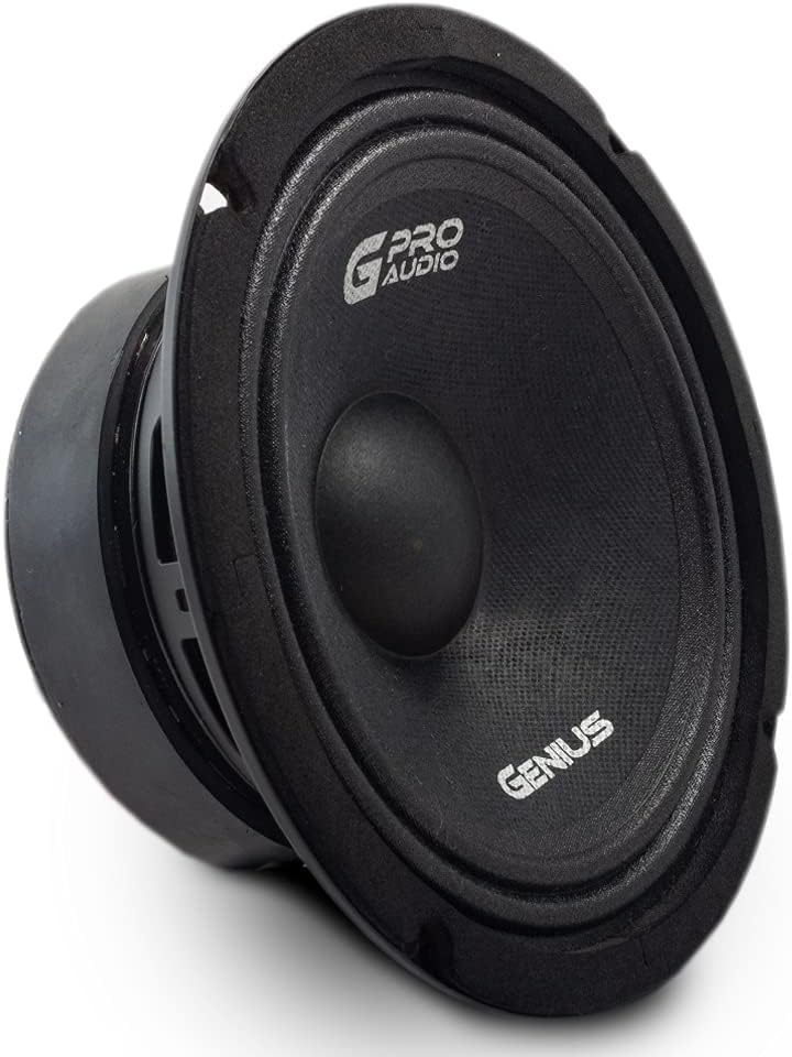 Genius GPRO-M1065 6.5″ 300 vatios-Max Rango Medio Serie Maratón Altavoz de audio para automóvil 4-Ohms