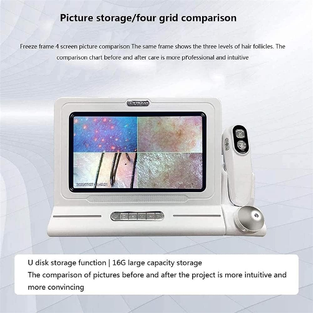 Analizador de pelo de piel, probador de cabello de 11 pulgadas, pantalla LCD HD, microscopio digital, analizador de diagnóstico de piel con 50 x 200