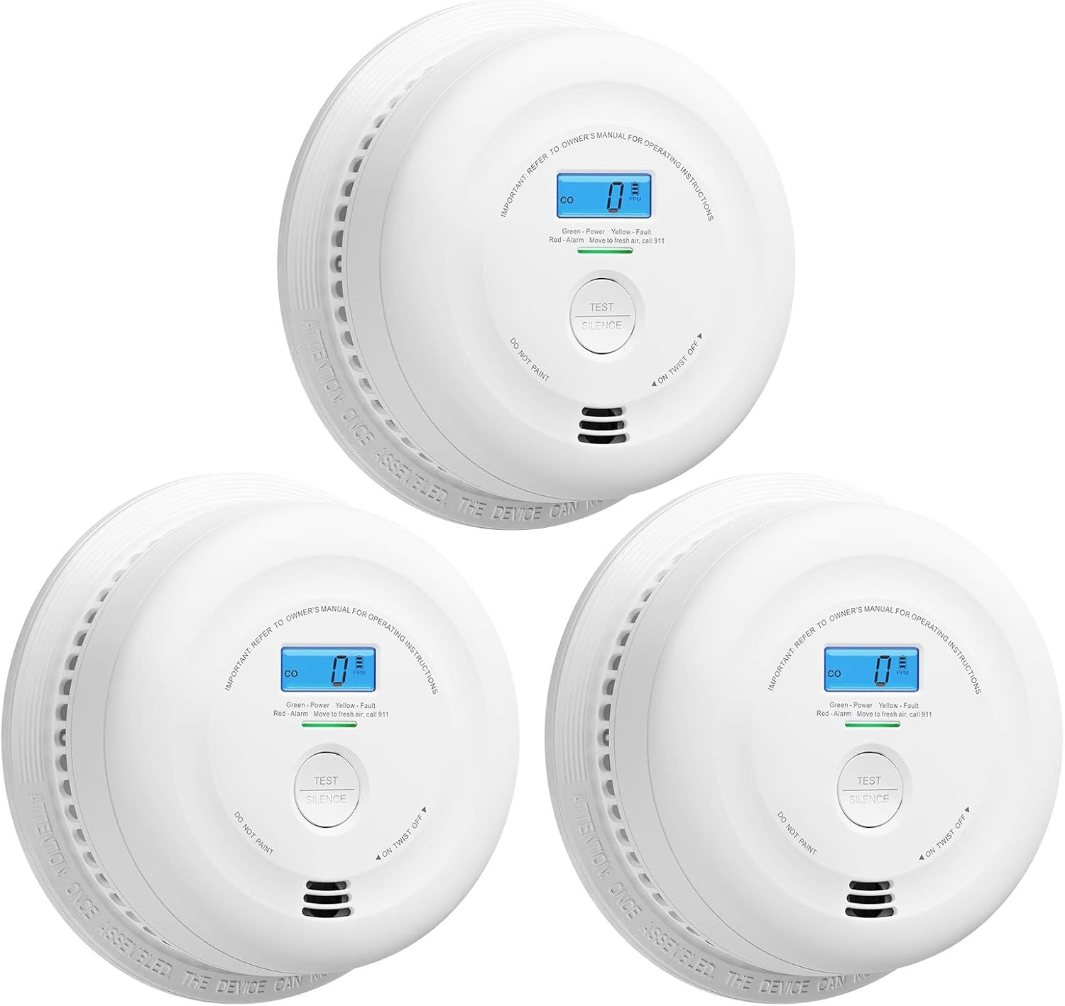 X-Sense Detector de humo y monóxido de carbono con batería de 10 años con pantalla LCD, alarma de humo y CO con sensor doble, cumple con las normas