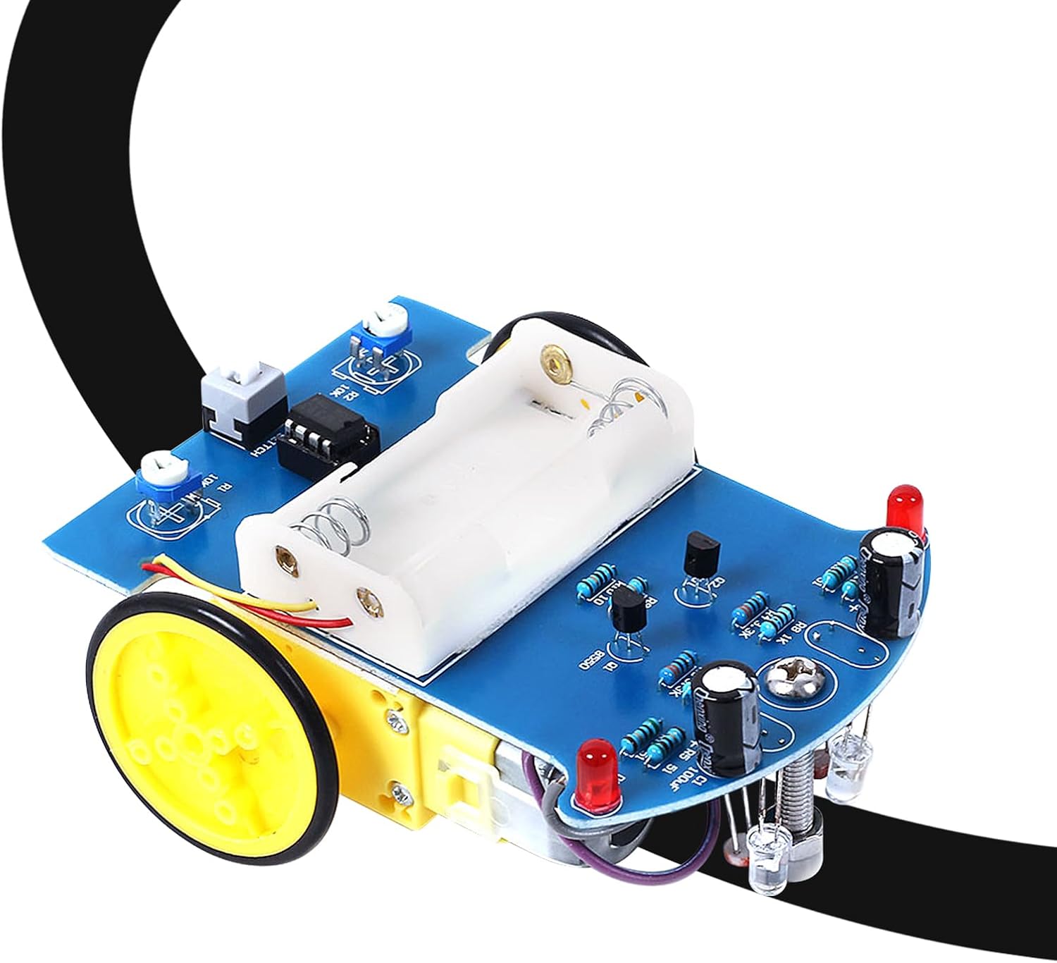MiOYOOW Práctica de soldadura de aprendizaje electrónico Kit de bricolaje Smart Car TT Motor Soldadura Kits Línea Siguiente Robot Principiantes DIY