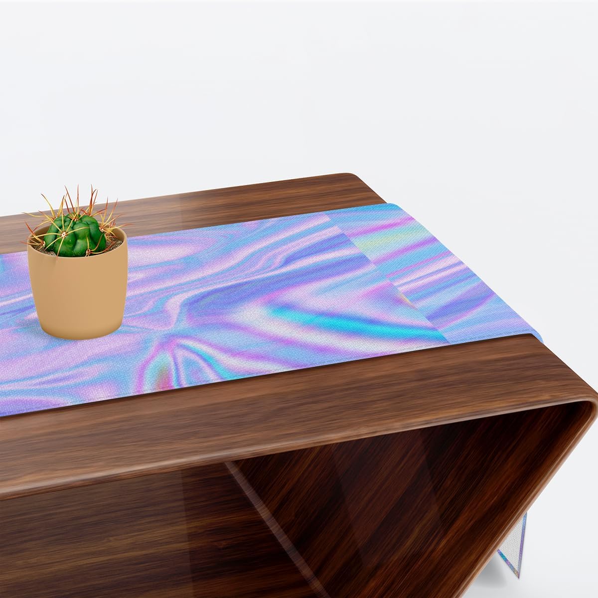 Camino de mesa abstracto con diseño de galaxia a rayas de mármol, mantel de lino rústico para cocina de granja, cena, eventos, fiesta, decoración de