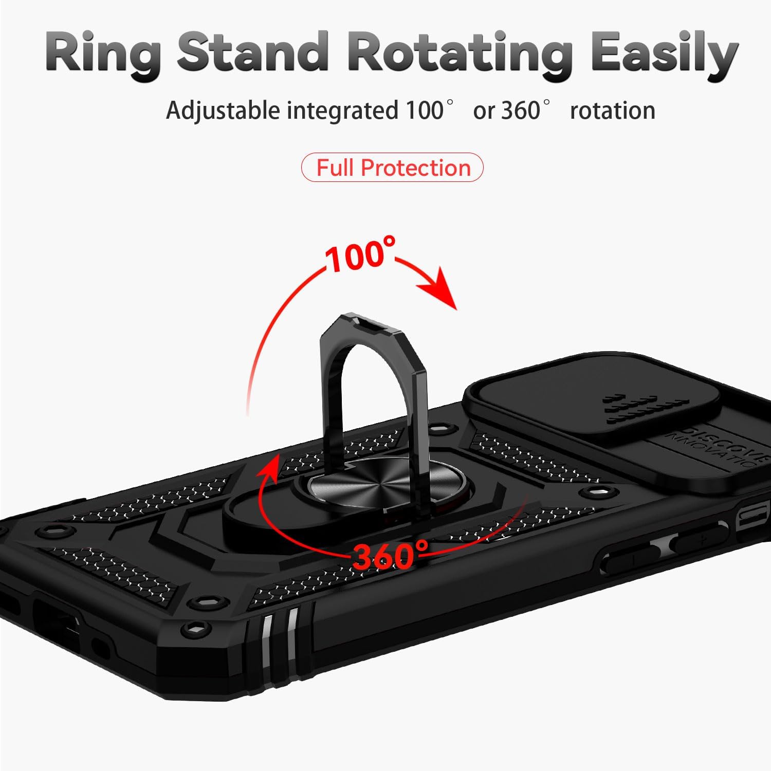 Funda para iPhone 12, iPhone 12 Pro, con protector de pantalla y funda para cámara, grado militar 16 pies. Funda protectora a prueba de caídas con