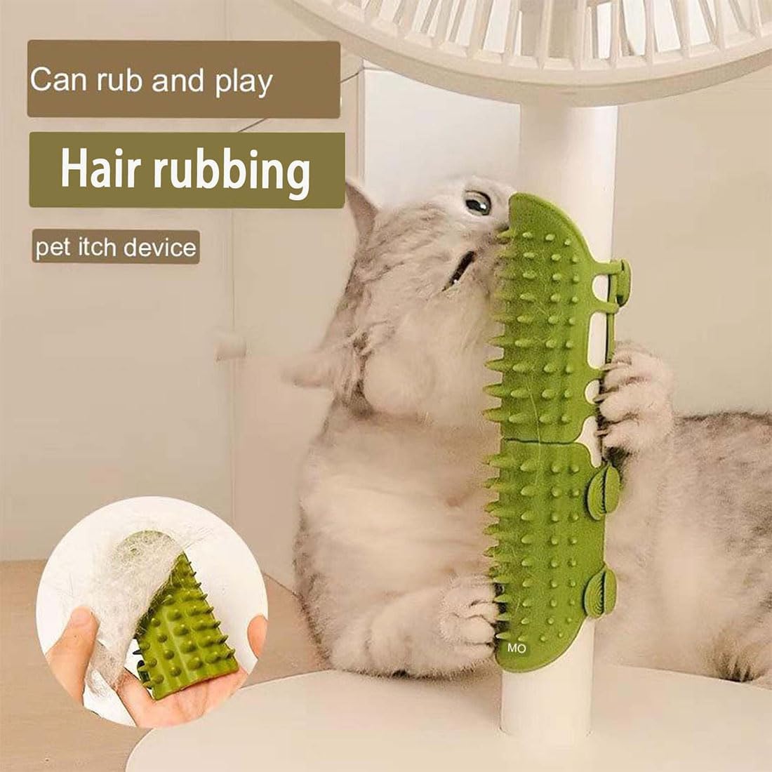 Artefacto de cosquillas para mascotas, cepillo para mascotas con 63 dientes de peine de cabeza redonda, cepillo para rascar esquina de gato, cepillo