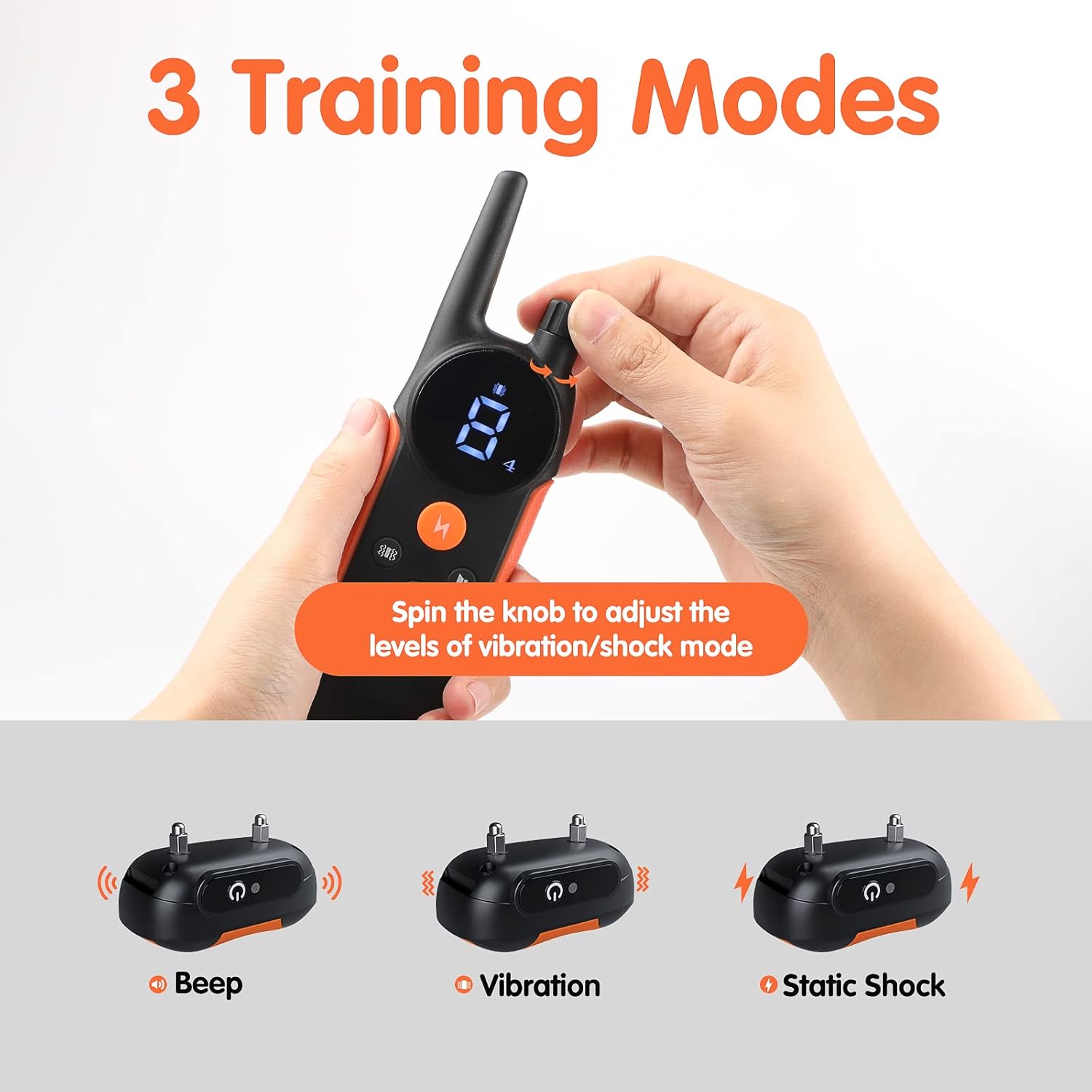 MASBRILL – Collar de entrenamiento para perros de 2000 pies con control remoto, collares de entrenamiento impermeables recargables para perros
