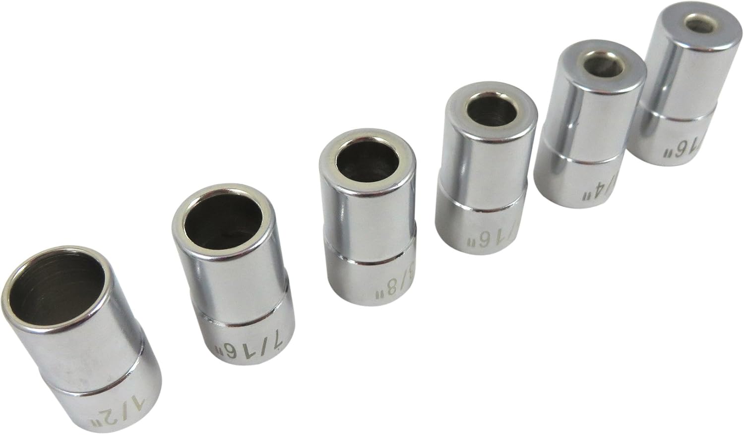 Kit de guía de taladro con 6 bujes de 316″, 14″, 516″, 38″, 716″ y 12″