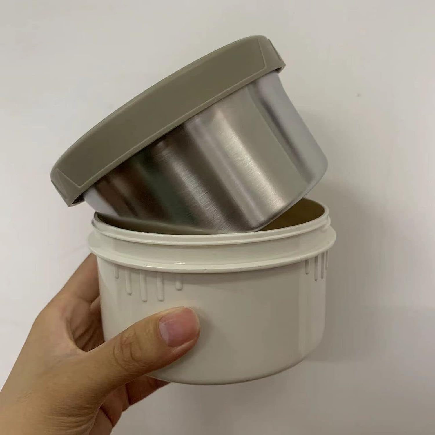 Youngky Store – Lonchera apilable de acero inoxidable de 3 niveles, termos aislados a prueba de fugas, caja de embalaje de acero inoxidable al vacío