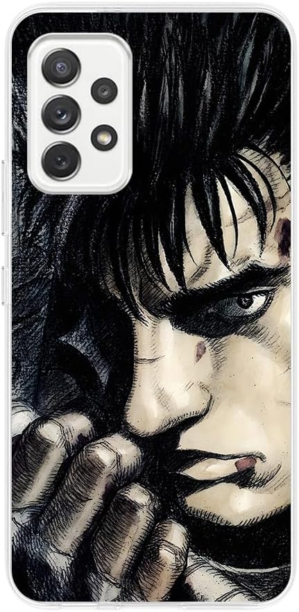 Para Samsung Galaxy A52 5G, Anime Role Hero Guts #07 Transparente Protectora Suave Silicona A Prueba De Golpes Suave TPU Clear Funda De Teléfono