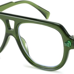 FEISEDY Gafas de aviador con montura para mujeres y hombres, con bloqueo de luz azul, antideslumbrantes, B0039 FEISEDY Gafas de aviador con montura para mujeres y hombres, con bloqueo de luz azul, antideslumbrantes, B0039